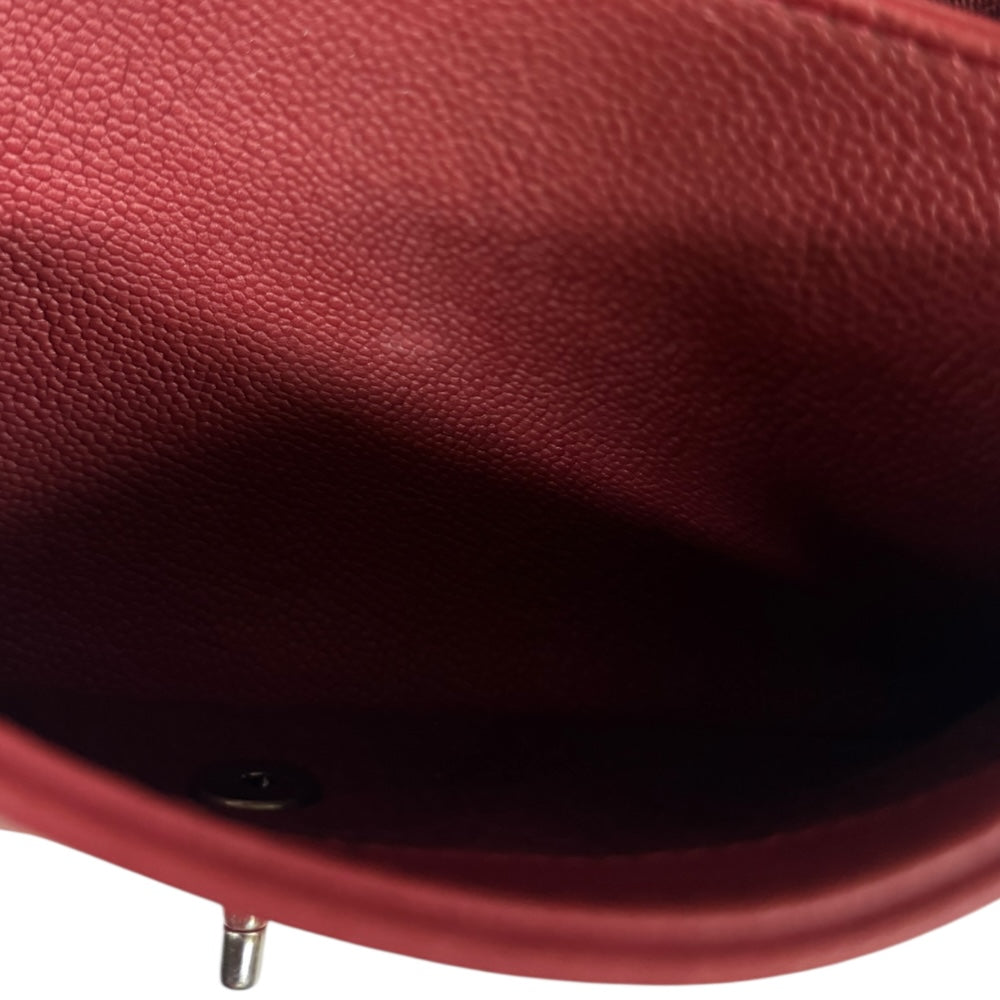 CHANEL シャネル マトラッセ ショルダーバッグ レザー レッド