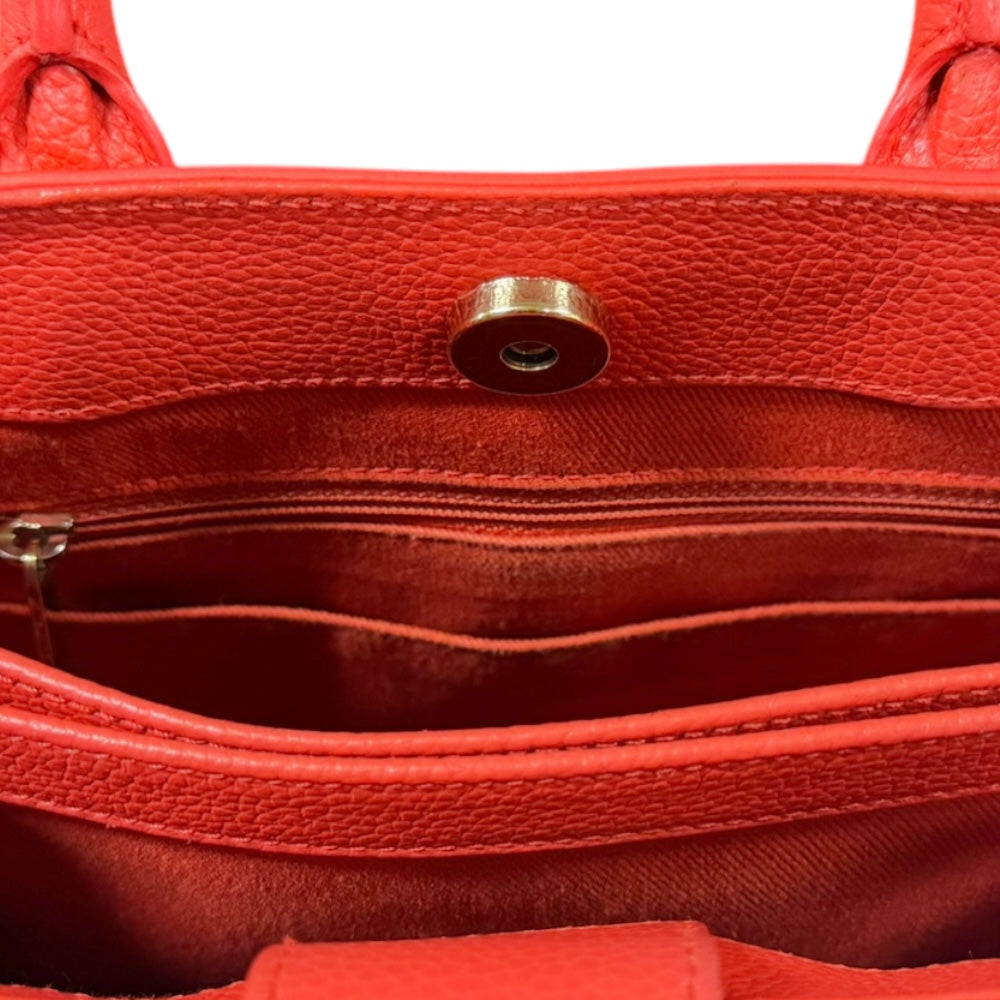 CHANEL シャネル ネオ エグゼクティブ ショルダーバッグ レザー レッド
