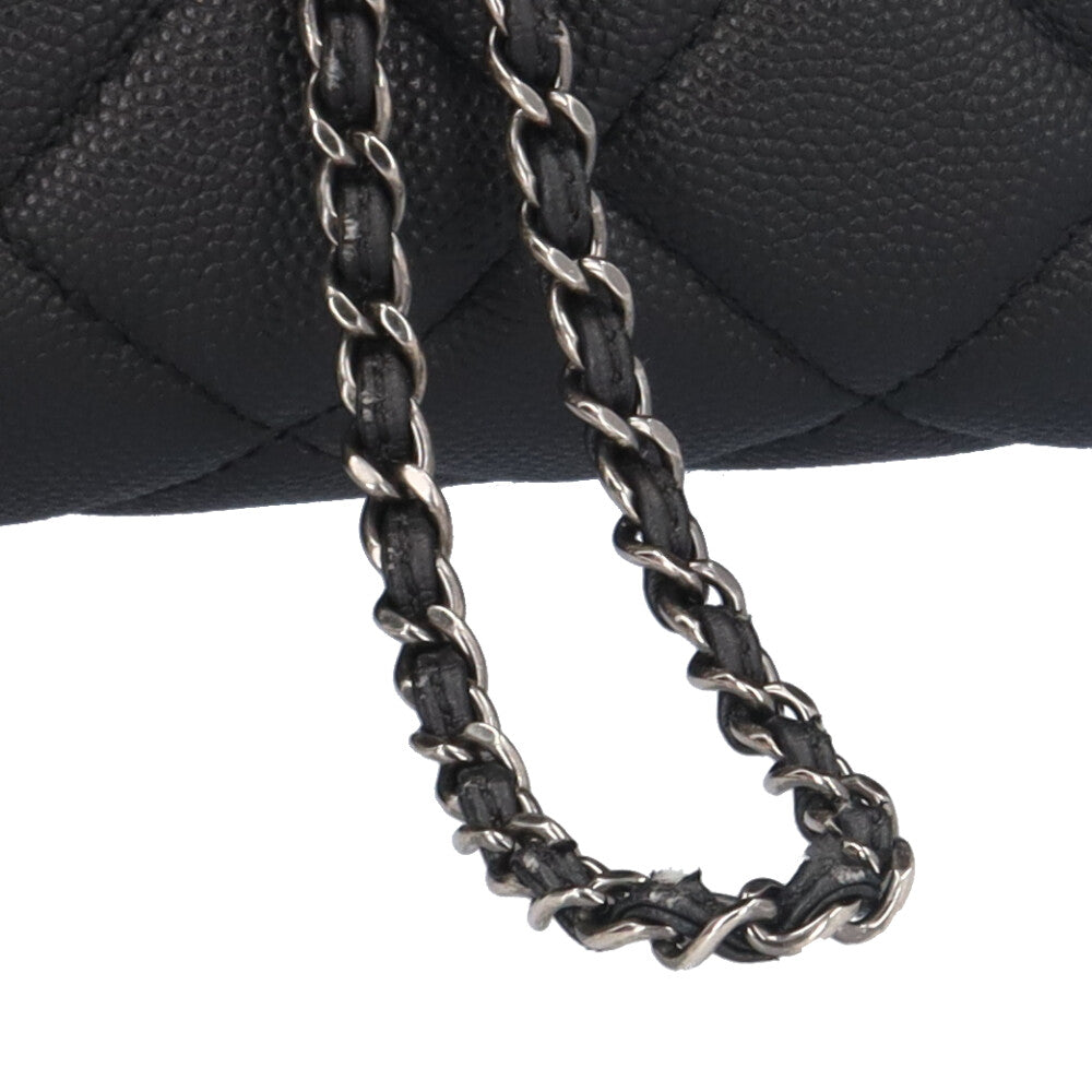 CHANEL シャネル CCバケット ショルダーバッグ レザー ブラック