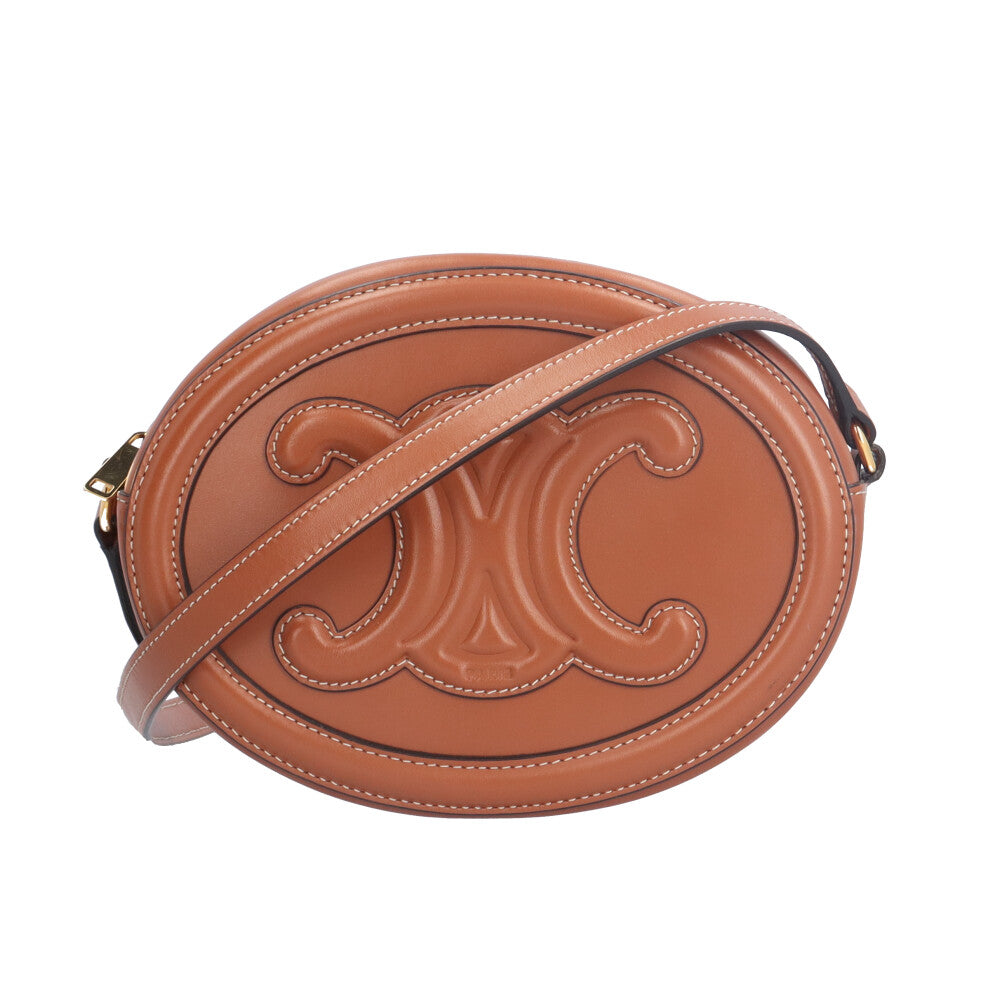 CELINE セリーヌ オーバル ポシェット キュイル トリオンフ ショルダー