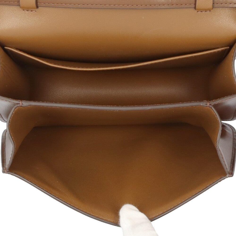 CELINE ブラウンレザーショルダーバッグ セリーヌ ショルダーバッグ ブラウン レザー レディース CELINE