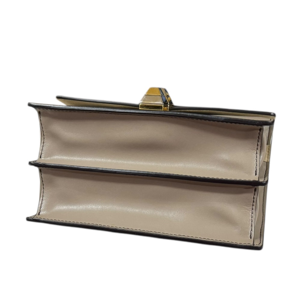 Fendi バッグ ミニキャナイ フェンディミニキャナイ ズッカ柄 ブラウン/黒 ゴールド金具