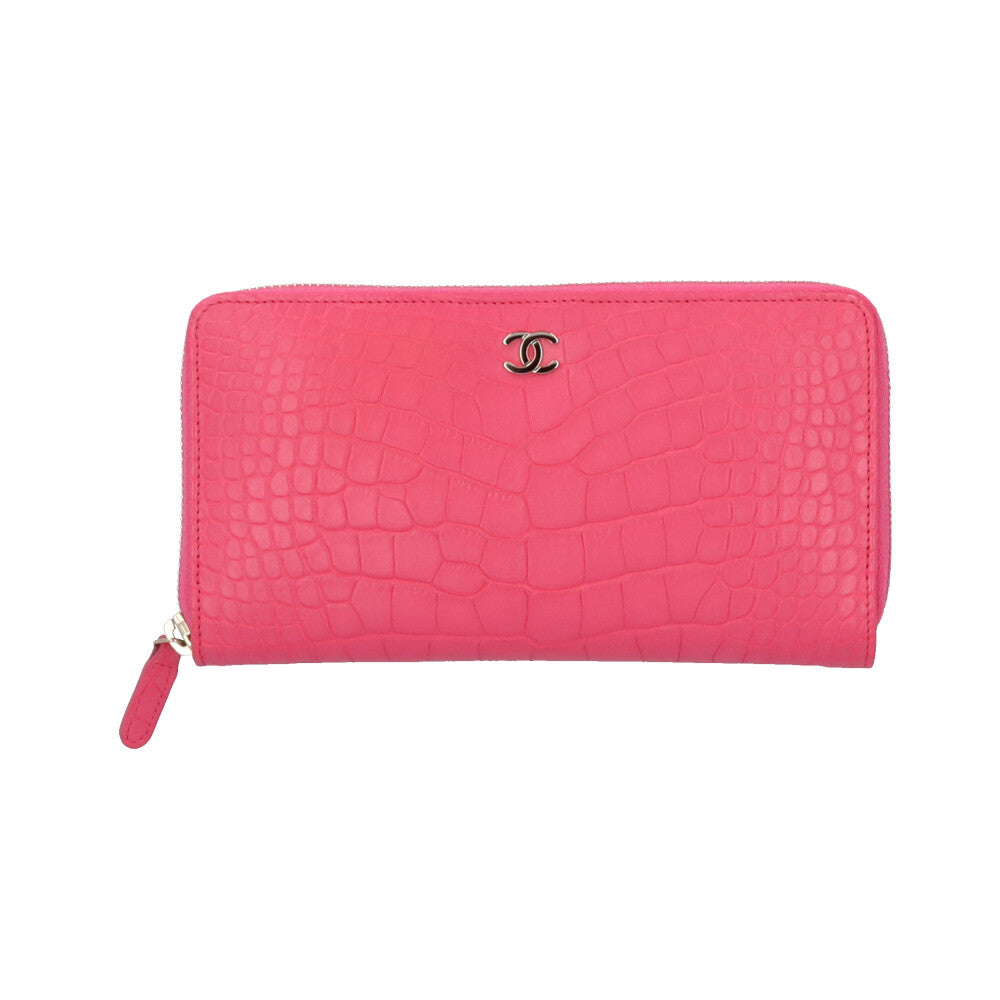 CHANEL シャネル ココマーク 長財布 クロコダイル レディース 中古