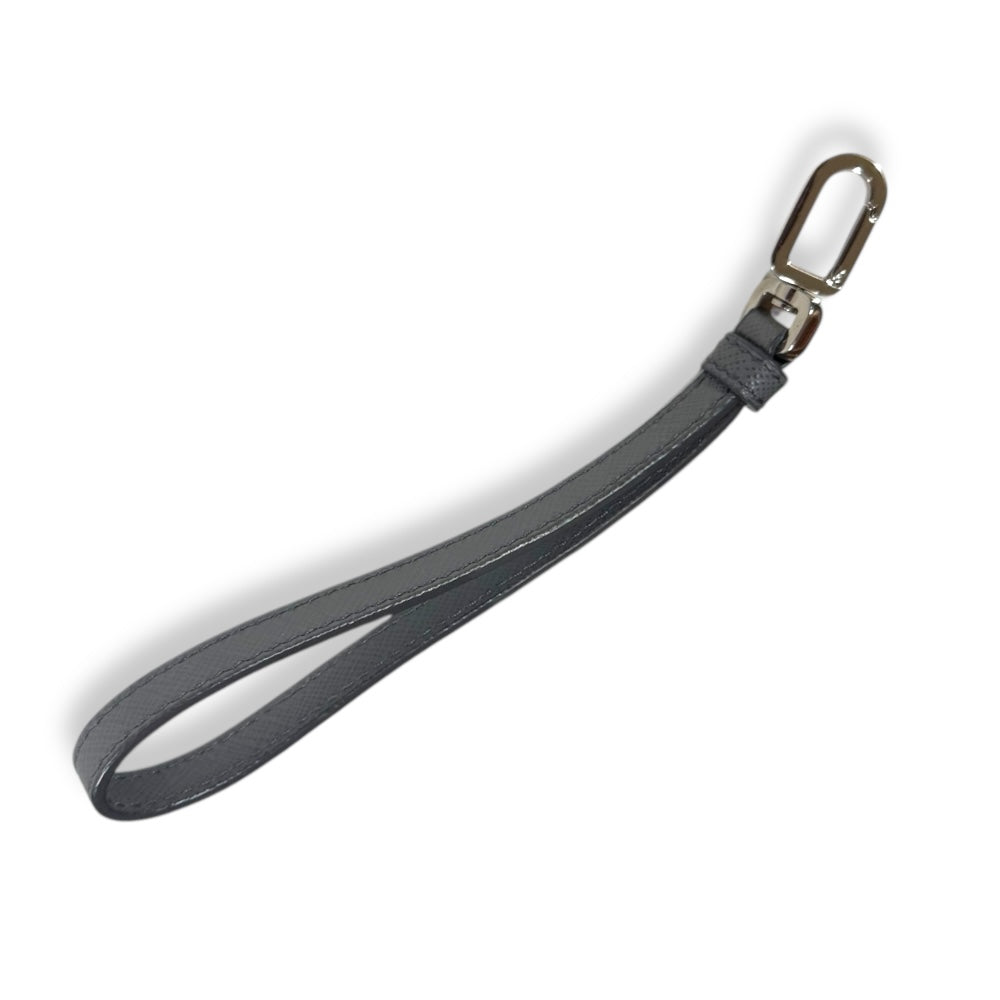 PRADA プラダ サフィアーノ セカンドバッグ レザー グレー メンズ 中古