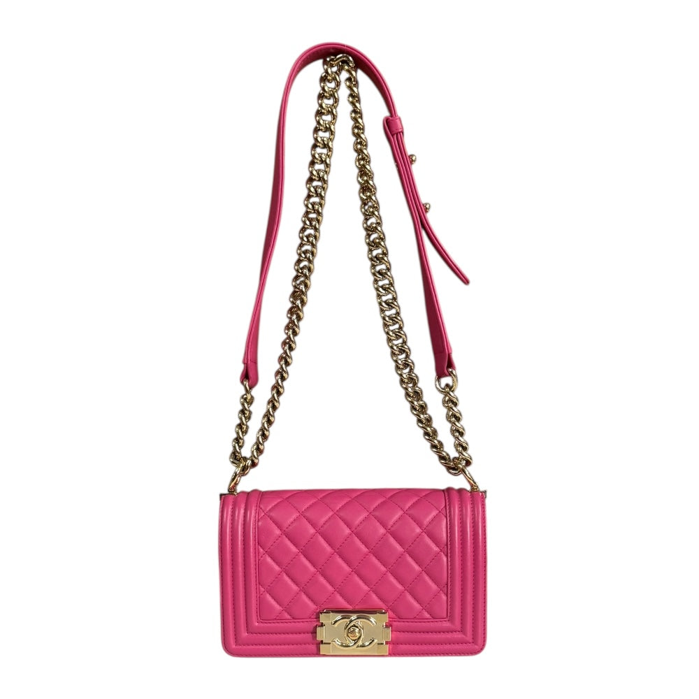CHANEL/シャネル ボーイシャネル チェーンショルダーバッグ ショルダーバッグ ピンク レディース ブランド CHANEL シャネル ボーイシャネル ショルダーバッグ レザー ピンク