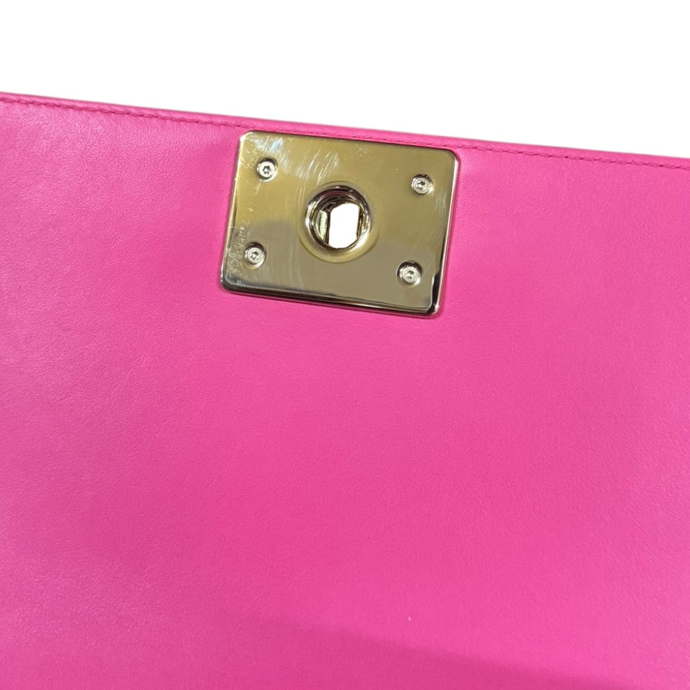 CHANEL シャネル ボーイシャネル ショルダーバッグ レザー ピンク