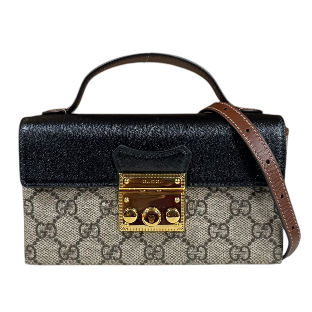 GUCCI グッチ パドロックミニ GGスプリーム ショルダーバッグ GG