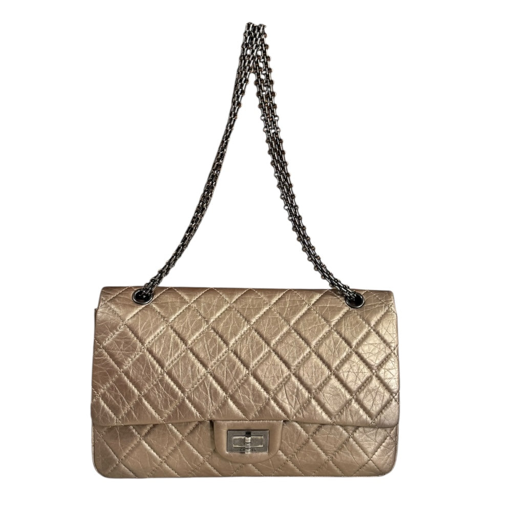 CHANEL シャネル マトラッセ2.55 ショルダーバッグ レザー ゴールド