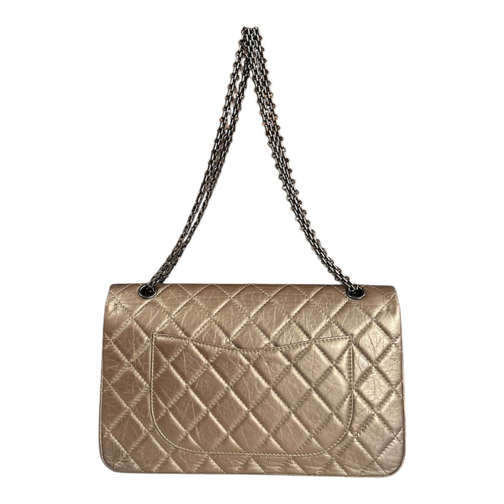 CHANEL シャネル マトラッセ2.55 ショルダーバッグ レザー ゴールド