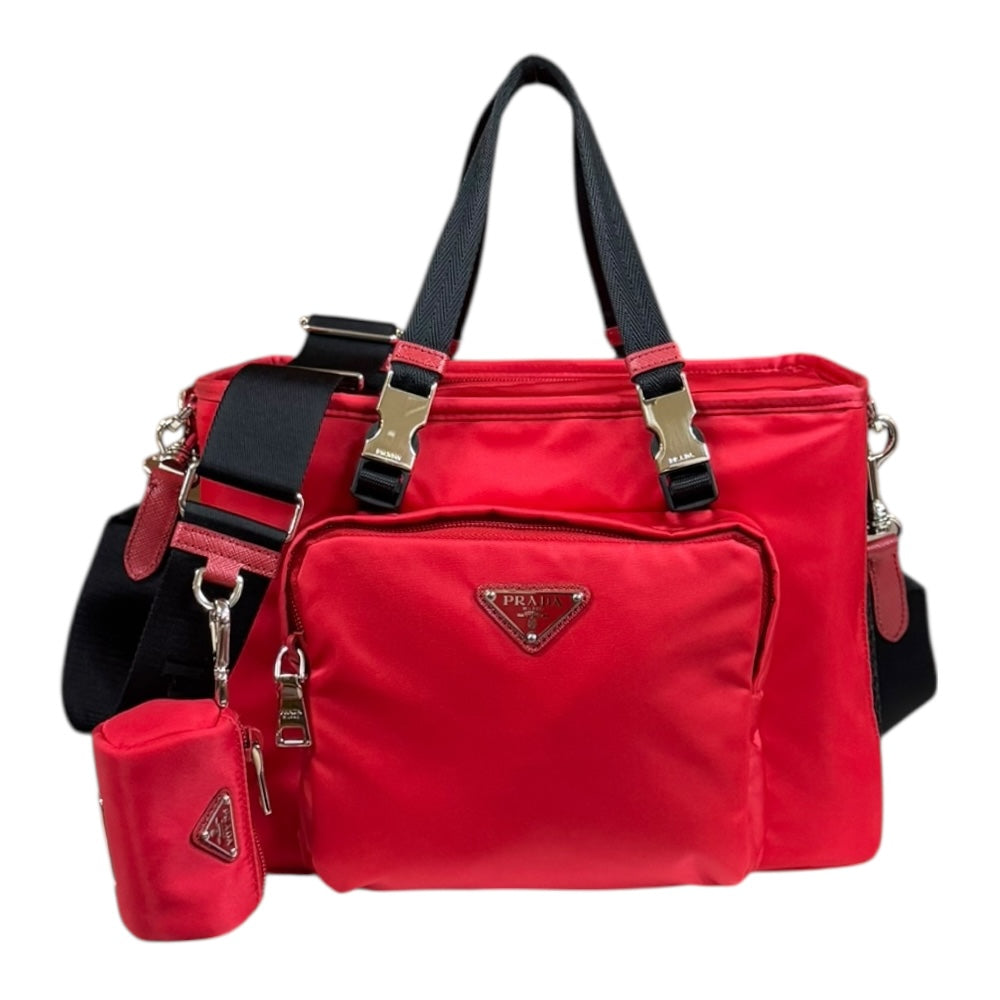 PRADA プラダ　Re-Nylon ペットカラー PRADA プラダ ペットバッグ ショルダーバッグ リナイロン レッド