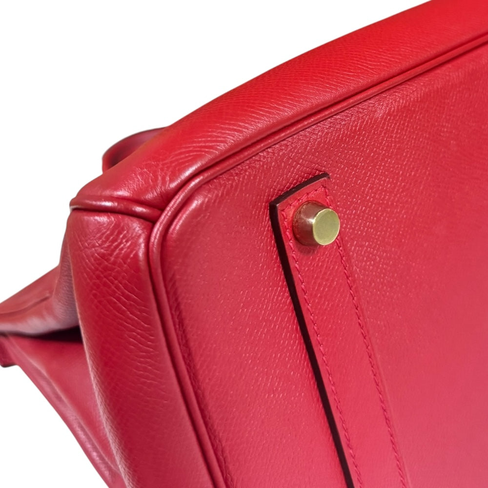 HERMES エルメス バーキン35 ハンドバッグ ヴォーエプソン レッド