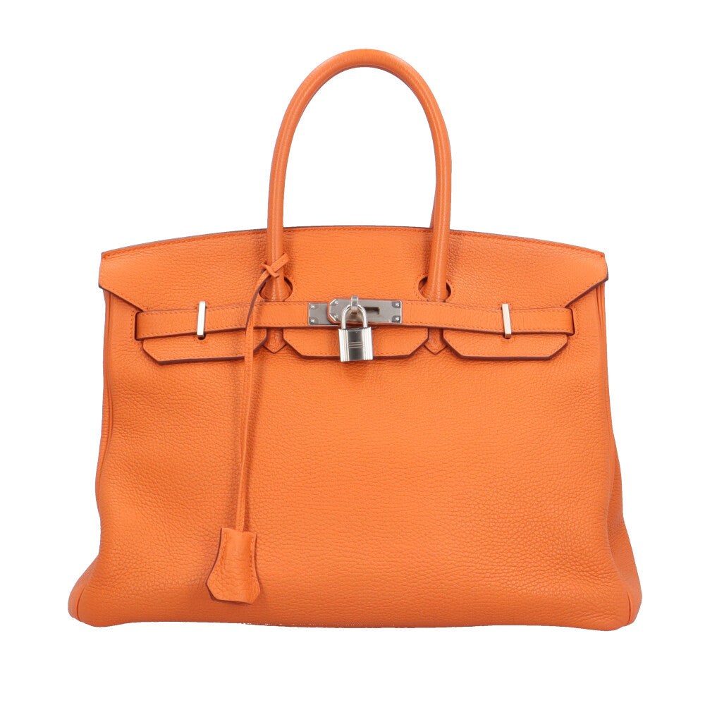 HERMES エルメス バーキン35 ハンドバッグ トゴ オレンジ レディース