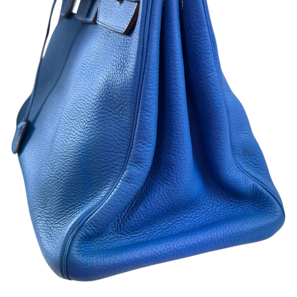 エルメス バーキン40 エクラ ハンドバッグ トリヨンクレマンス ブルー レディース HERMES  中古 R&Kリサイクルキング HERMES エルメス バーキン40 エクラ ハンドバッグ トリヨンクレマンス