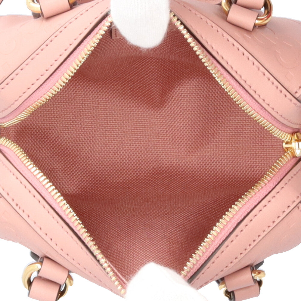 GUCCI グッチ GGスーパーミニバッグ ショルダーバッグ レザー ピンク