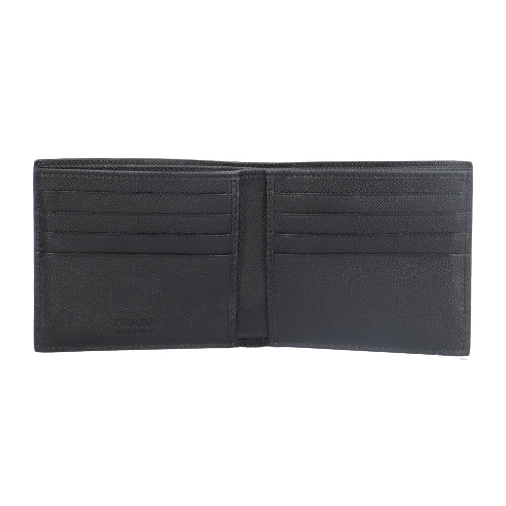 PRADA プラダ サフィアーノ 二つ折り財布 レザー メンズ 中古