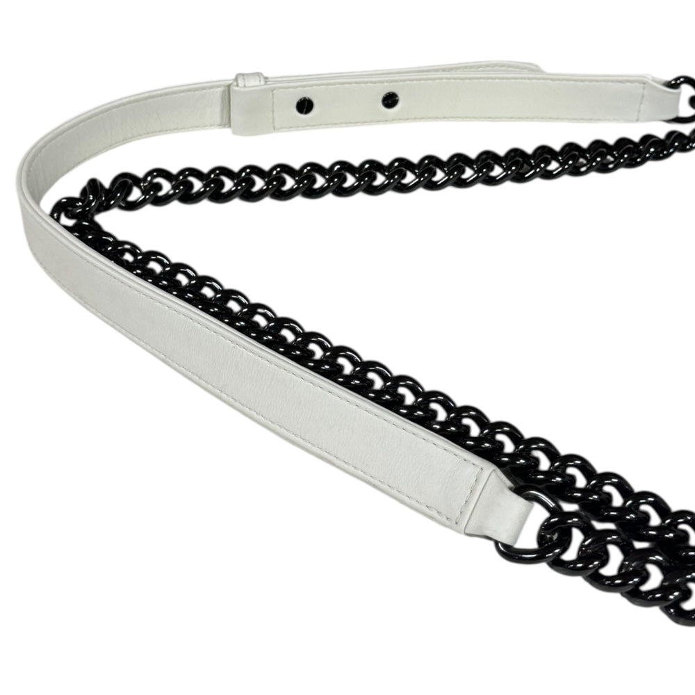 CHANEL シャネル ボーイシャネル ショルダーバッグ レザー ホワイト