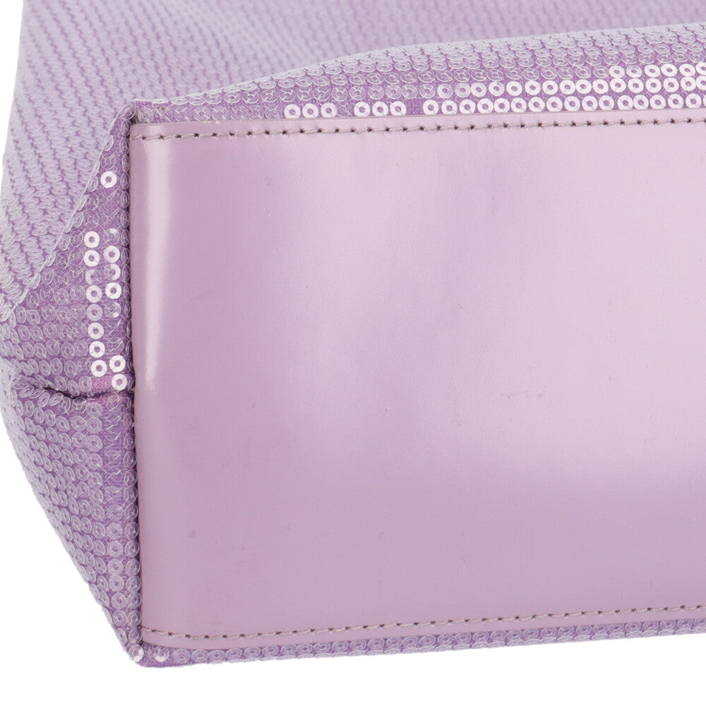 PRADA プラダ メッシュ トートバッグ スパンコール パープル