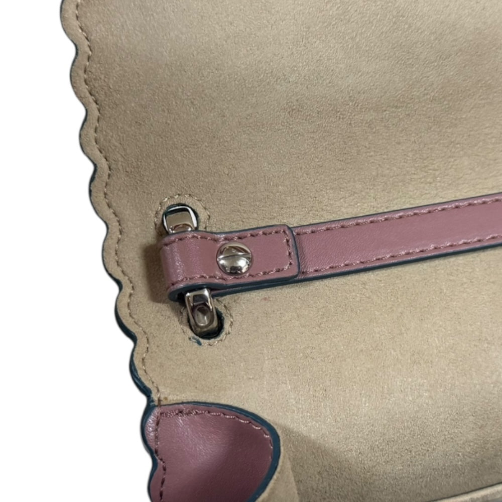 FENDI フェンディ キャナイ ミニ ショルダーバッグ レザー ピンク