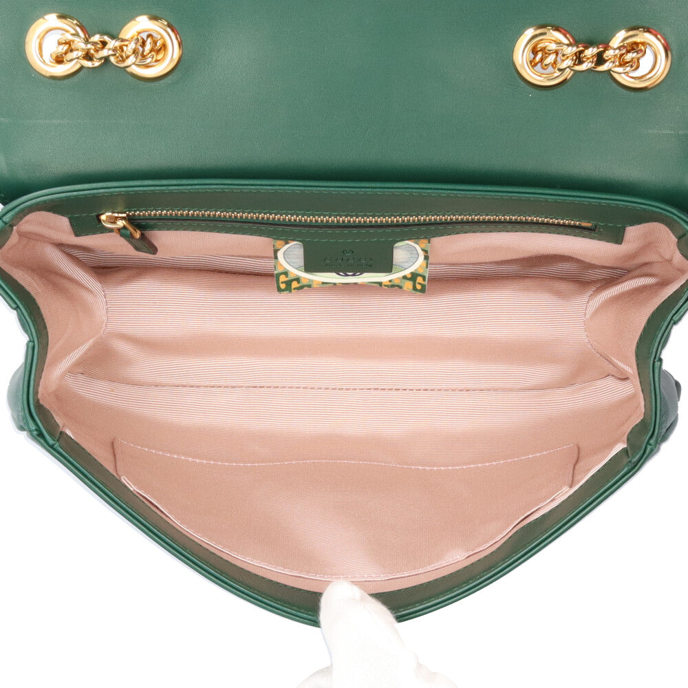 GUCCI グッチ ラジャ ショルダーバッグ レザー グリーン レディース