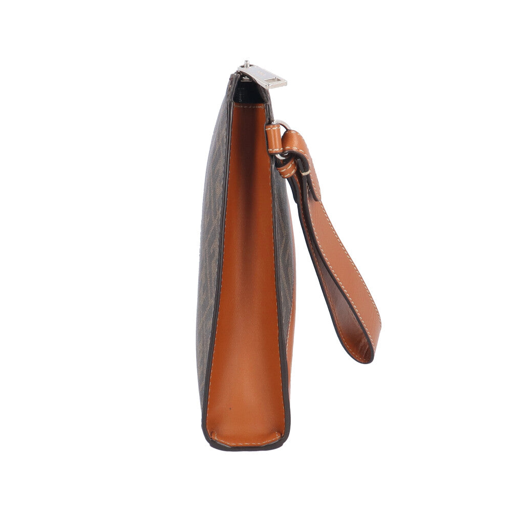 FENDI フェンディ ダイアゴナル フラット スリムクラッチ ズッカ