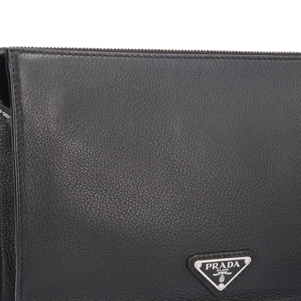 PRADA プラダ セカンドバッグ レザー ブラック メンズ 中古 – 【公式