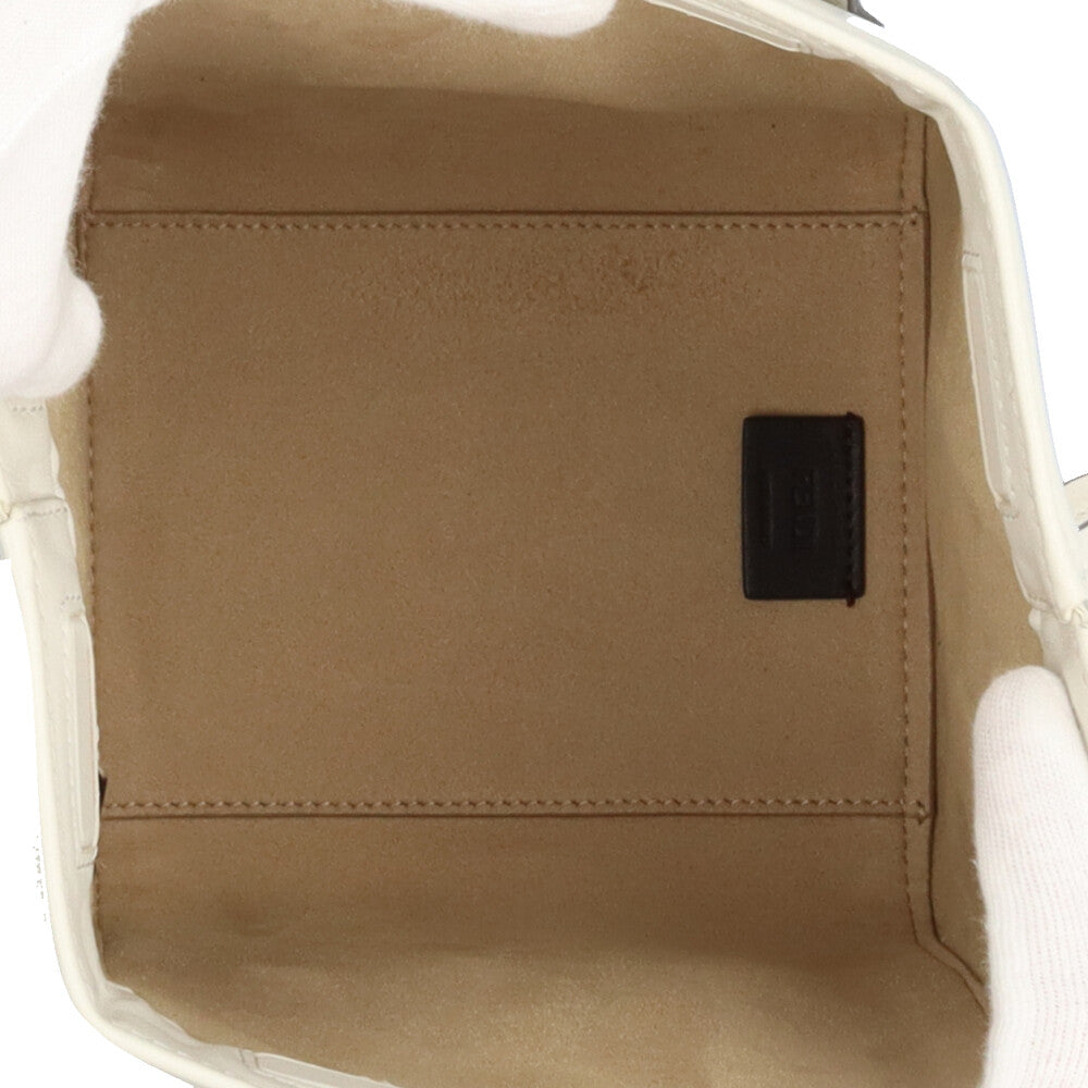 FENDI フェンディ オリガミ ミニ ショルダーバッグ レザー ホワイト