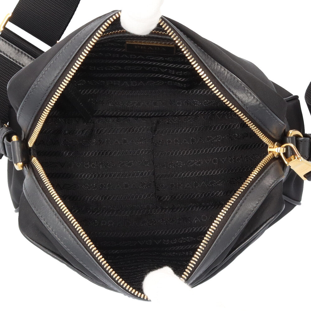 PRADA プラダ ショルダーバッグ ナイロン ブラック ユニセックス 中古