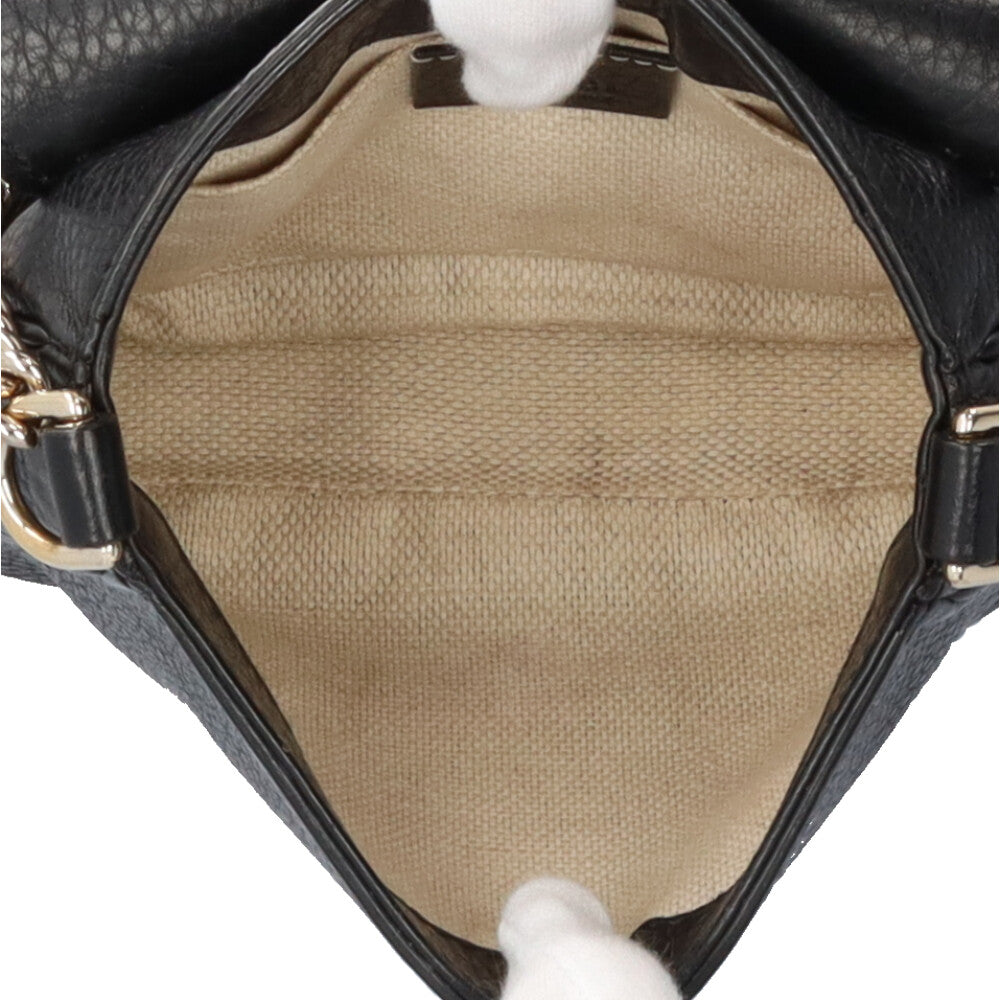 GUCCI グッチ ソーホー ショルダーバッグ レザー ブラック レディース