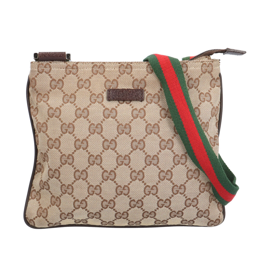 GUCCI グッチ シェリーライン ショルダーバッグ GGキャンバス ベージュ
