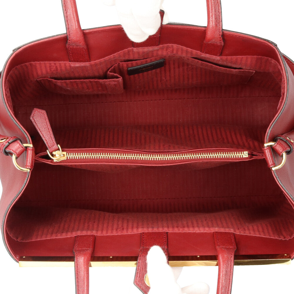 FENDI フェンディ トゥージュール ショルダーバッグ レザー レッド