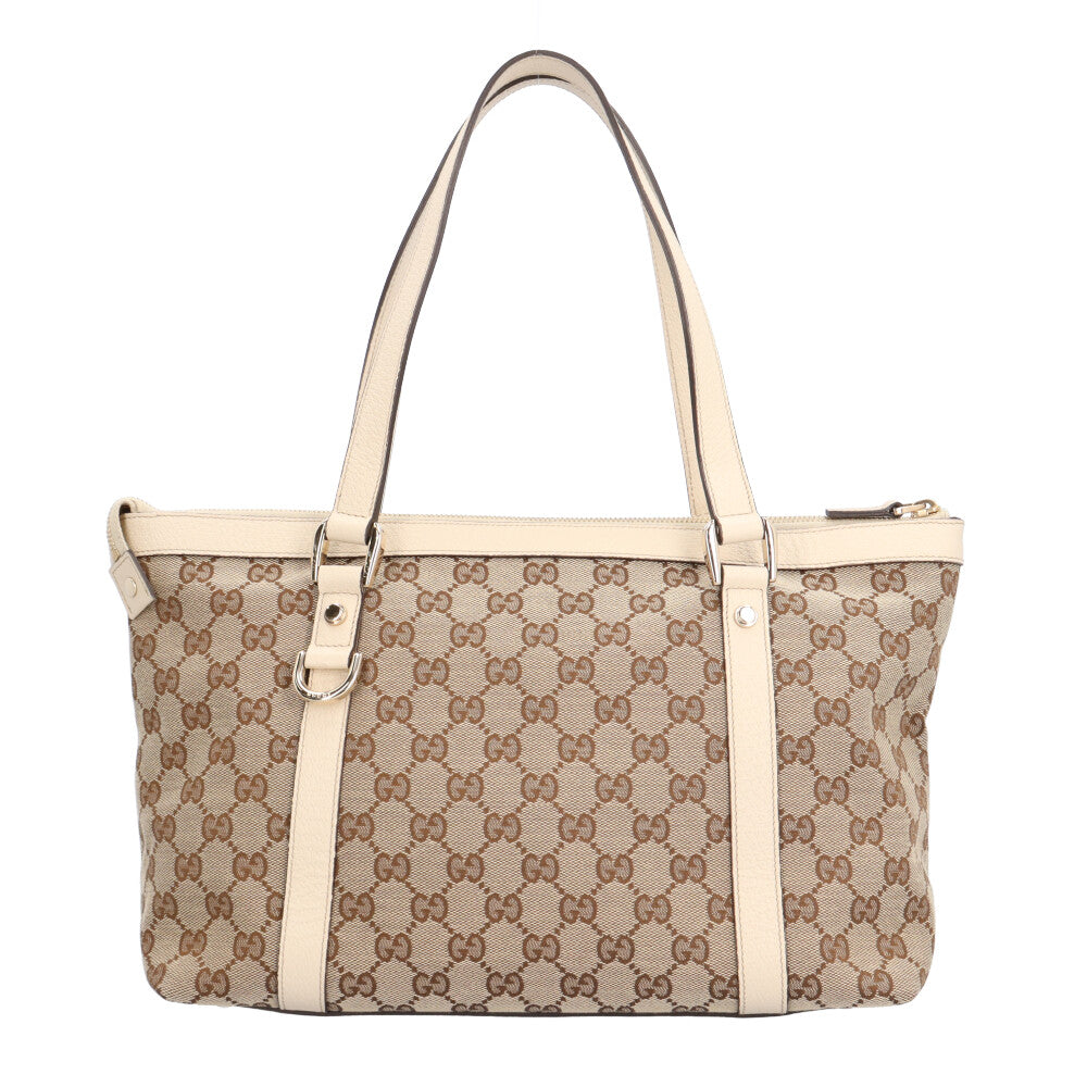 GUCCI グッチ アビー トートバッグ GGキャンバス ベージュ レディース