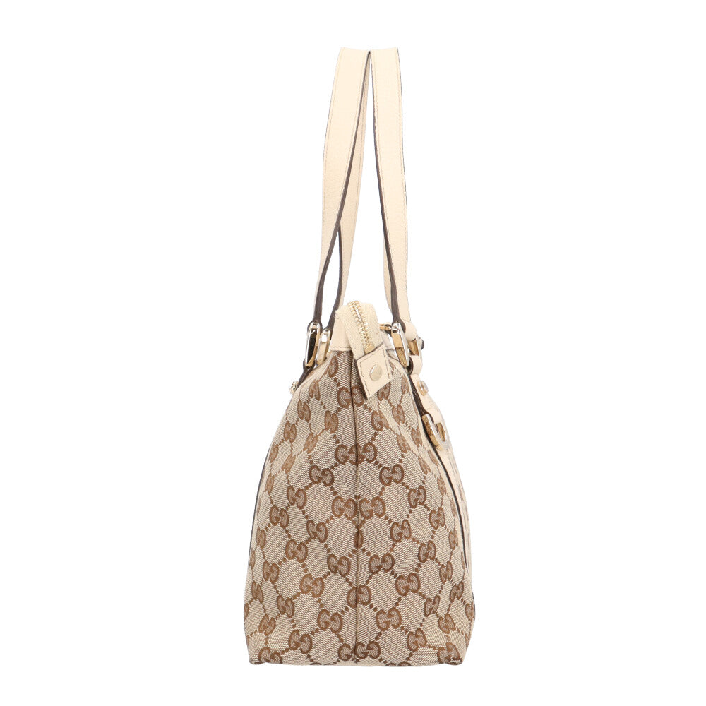 GUCCI グッチ アビー トートバッグ GGキャンバス ベージュ レディース