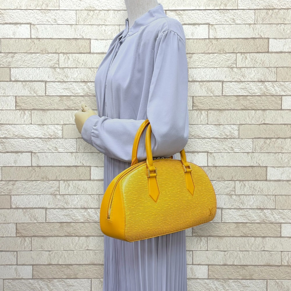 LOUIS VUITTON エピ ハンドバッグ イエロー LOUIS VUITTON ルイヴィトン ジャスミン エピ ハンドバッグ エピレザー