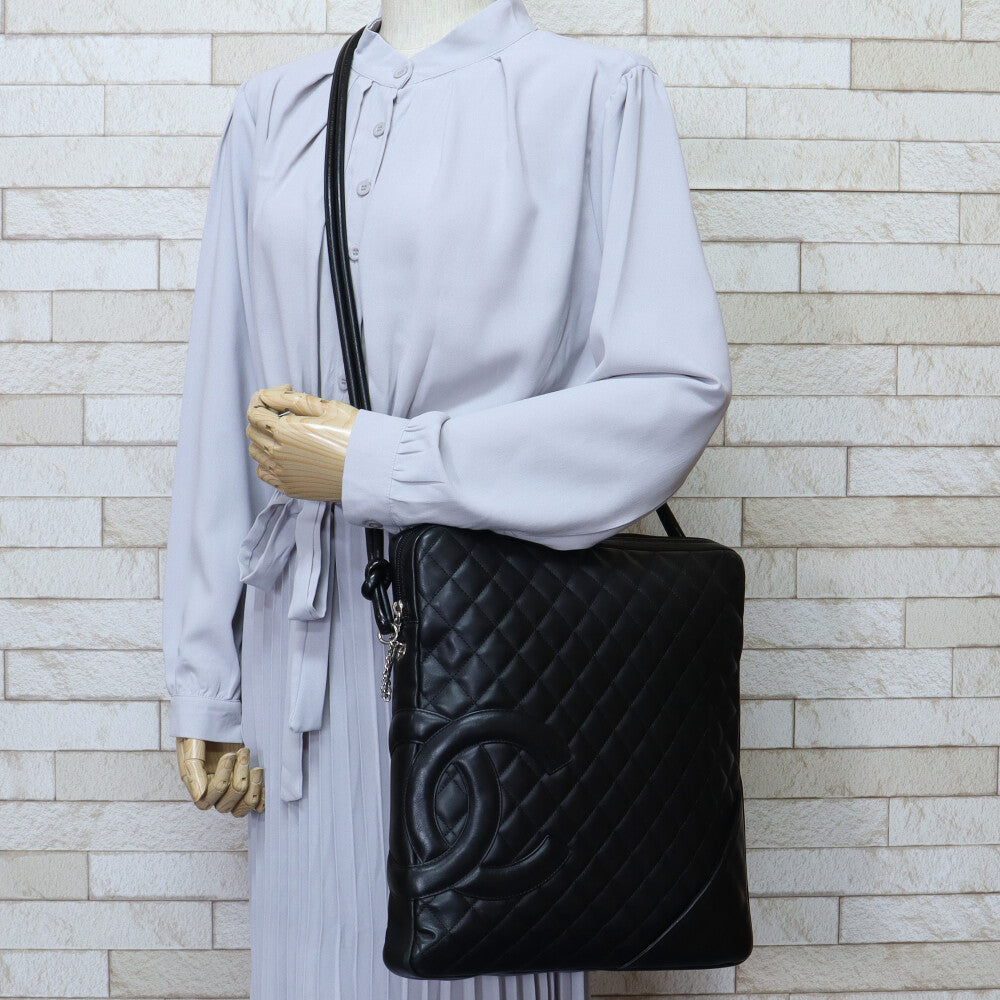 シャネル CHANEL ラージポシェット カンボン ショルダーバッグ 