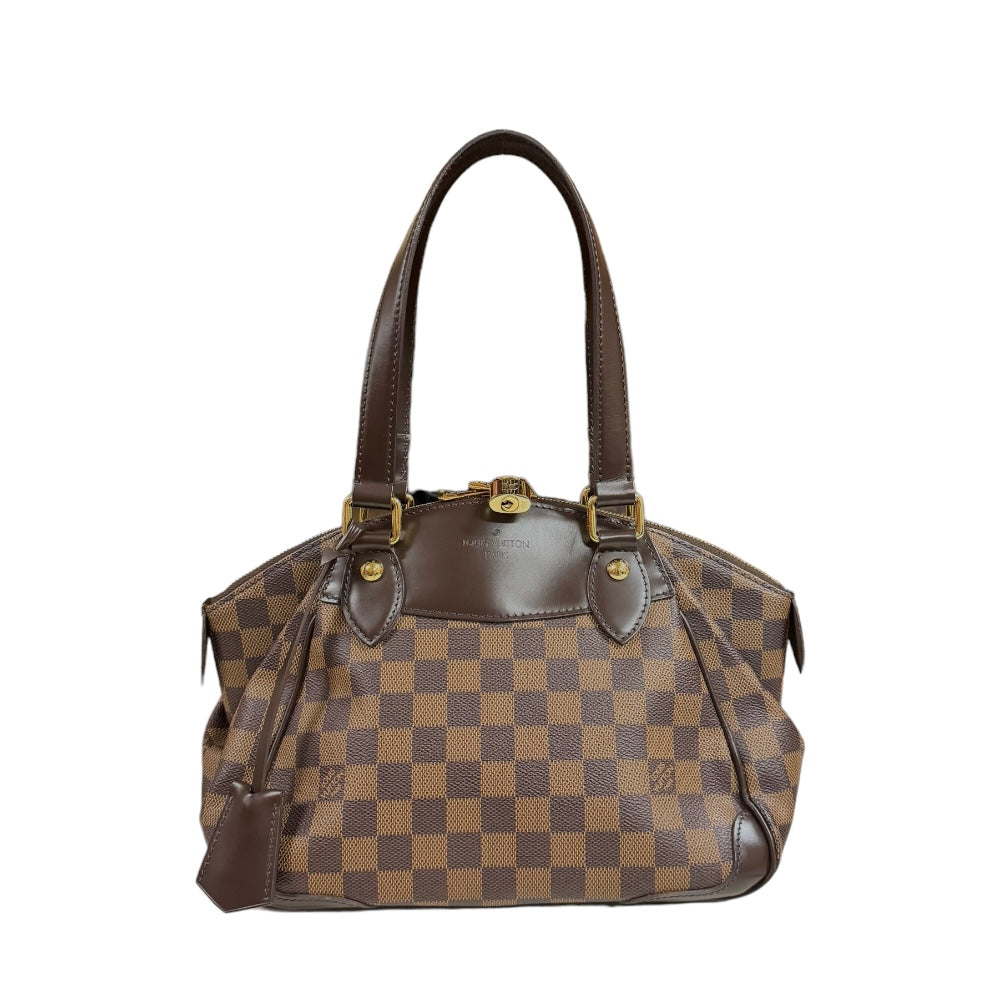 LOUIS VUITTON ルイヴィトン ヴェローナPM ダミエ ハンドバッグ ダミエキャンバス ブラウン レディース 中古