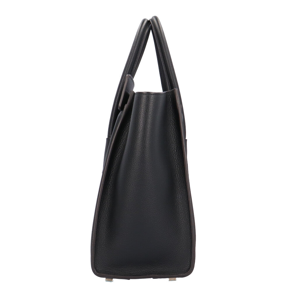 セリーヌ マイクロショッパー ラゲージ ハンドバッグ レザー ブラック