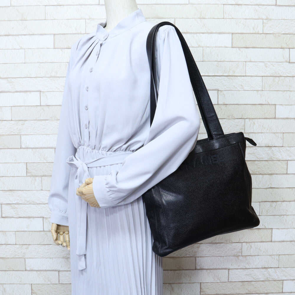 シャネル CHANEL キャビアスキン トートバッグ マットキャビアスキン