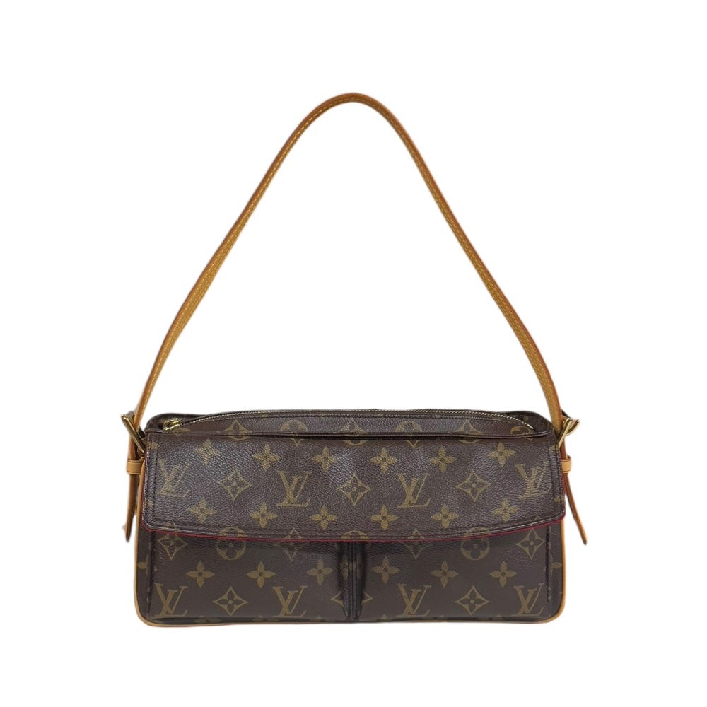 LOUIS VUITTON ルイヴィトン ヴィバシテMM モノグラム ショルダーバッグ モノグラムキャンバス ブラウン レディース 中古