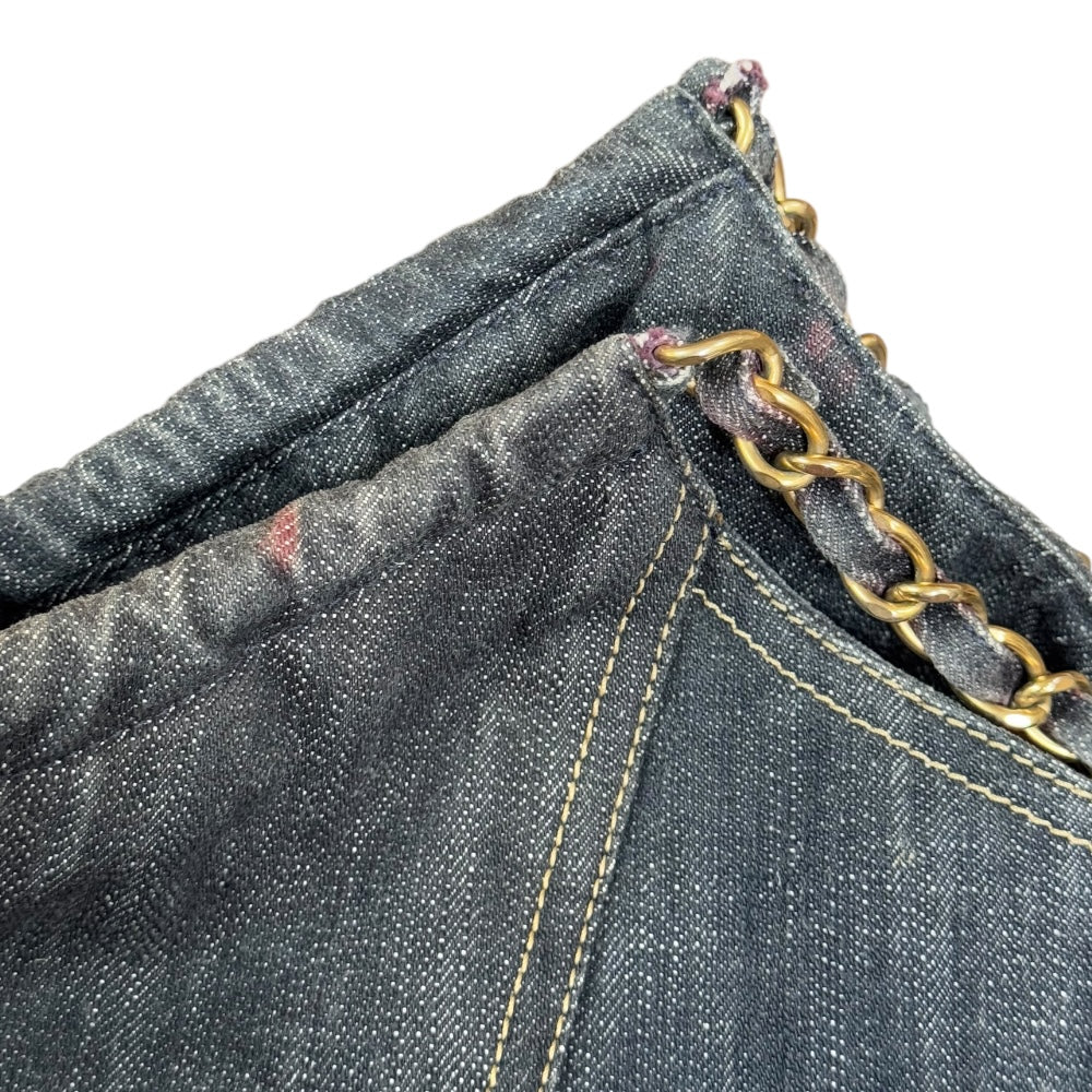 CHANEL シャネル ココカバス ショルダーバッグ デニム ブルー  