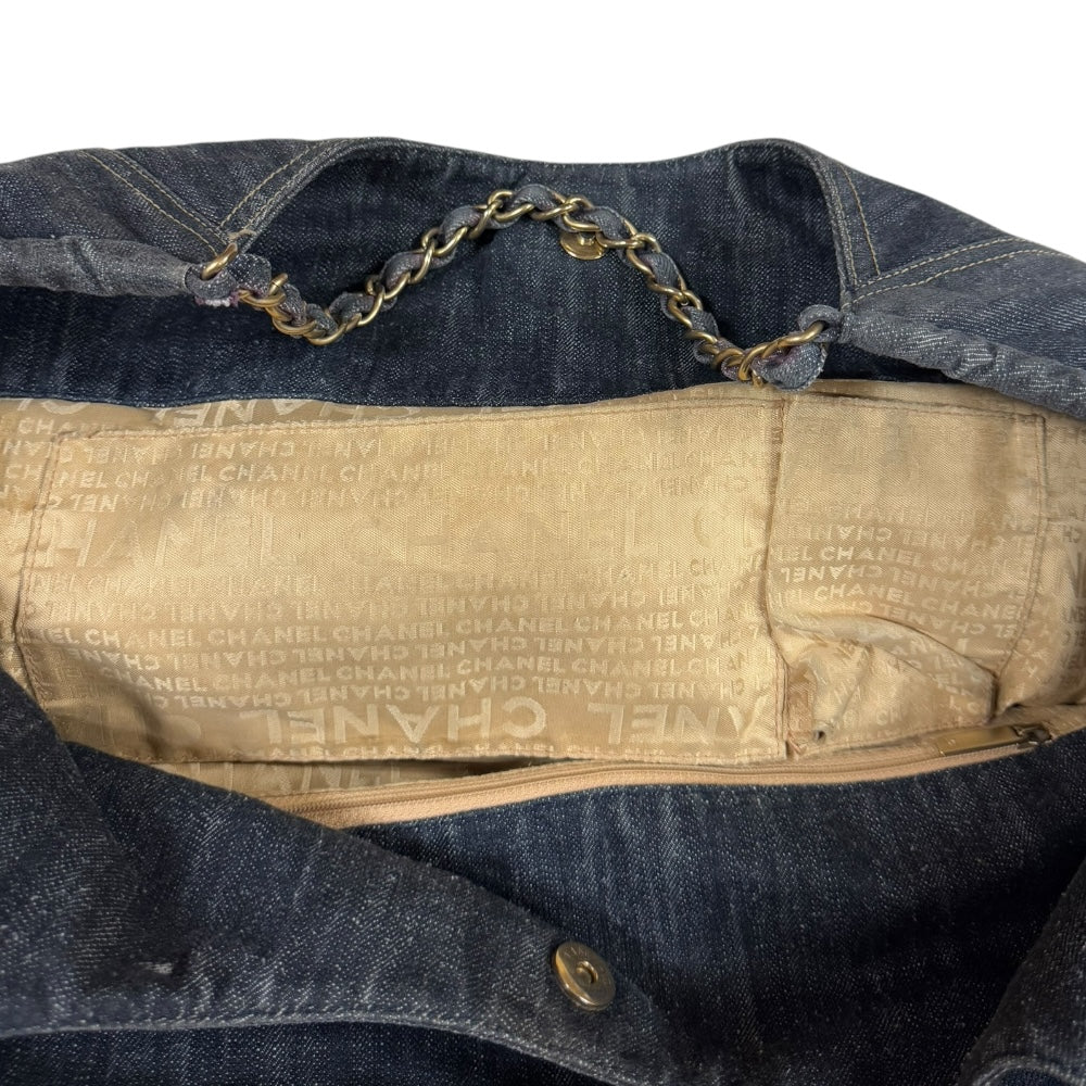 CHANEL シャネル ココカバス ショルダーバッグ デニム ブルー  