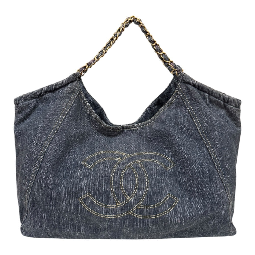 CHANELシャネル ココカバス GM トートバッグ ショルダーバッグ デニム CHANEL シャネル ココカバス ショルダーバッグ デニム ブルー