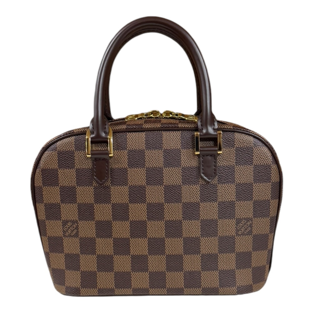 LOUIS VUITTON ルイヴィトン サリア ミニ ダミエ ハンドバッグ ダミエキャンバス ブラウン レディース 中古