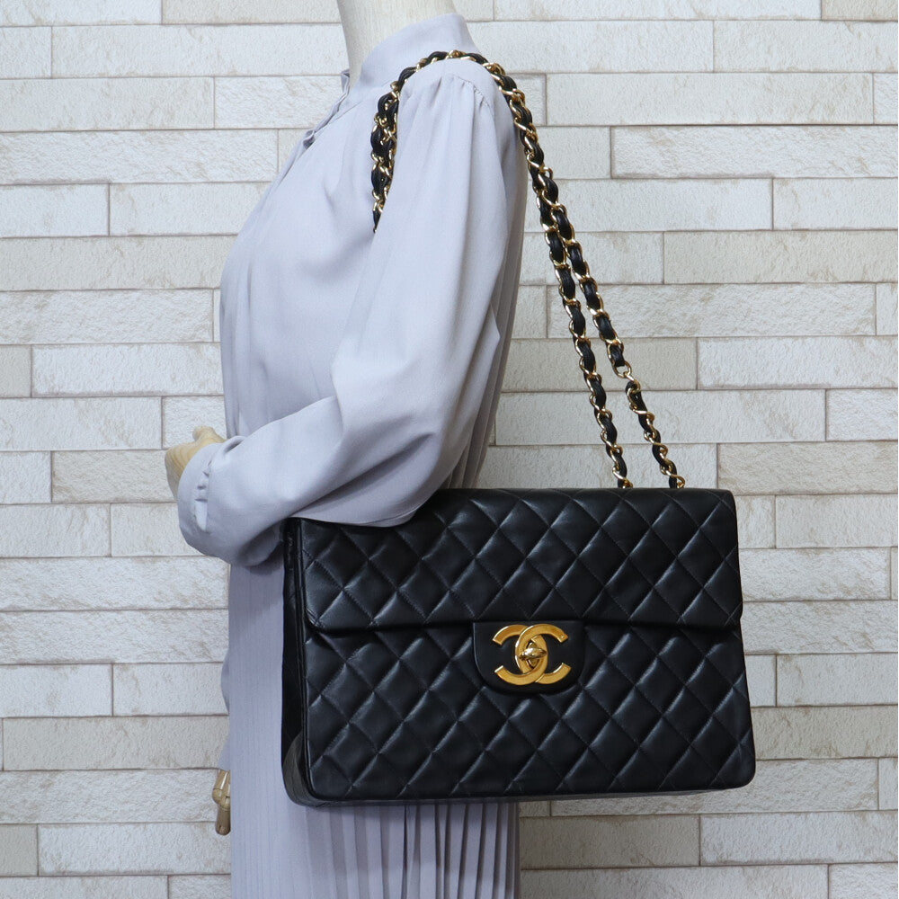 シャネル CHANEL デカマトラッセチェーン マトラッセ ショルダーバッグ ラムスキン ブラック レディース 中古 – 【公式】リサイクルキング  オンラインショップ