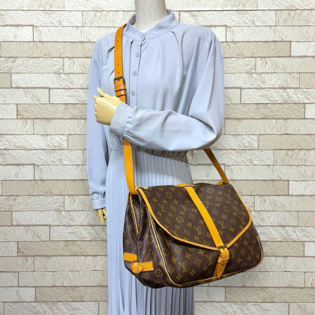 ヴィトン ソミュール　ヴィンテージ LOUIS VUITTON ルイヴィトン ソミュール35 モノグラム ショルダー
