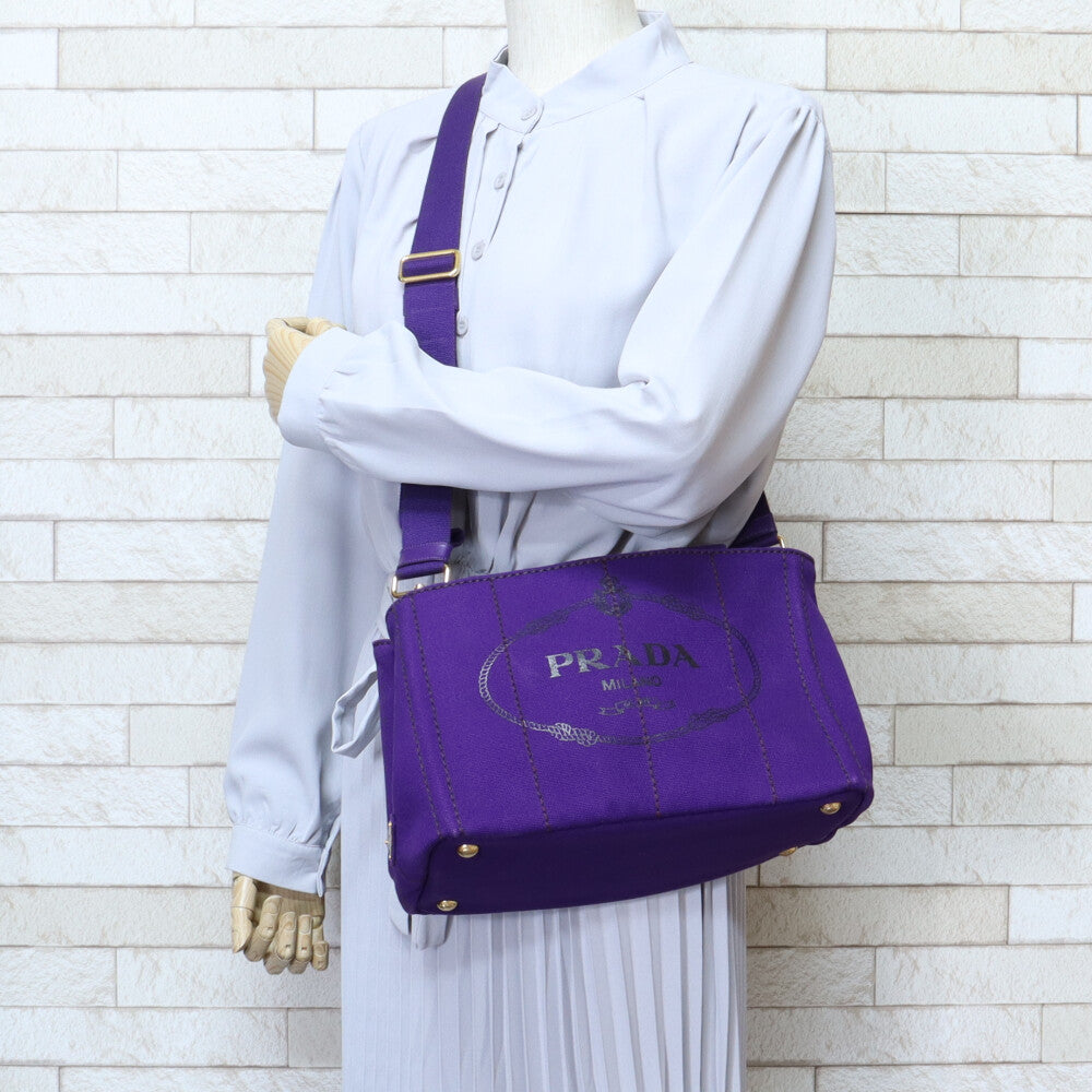 PRADA Canapa Tote PM Tote Bag Purple Women's Used – 【公式