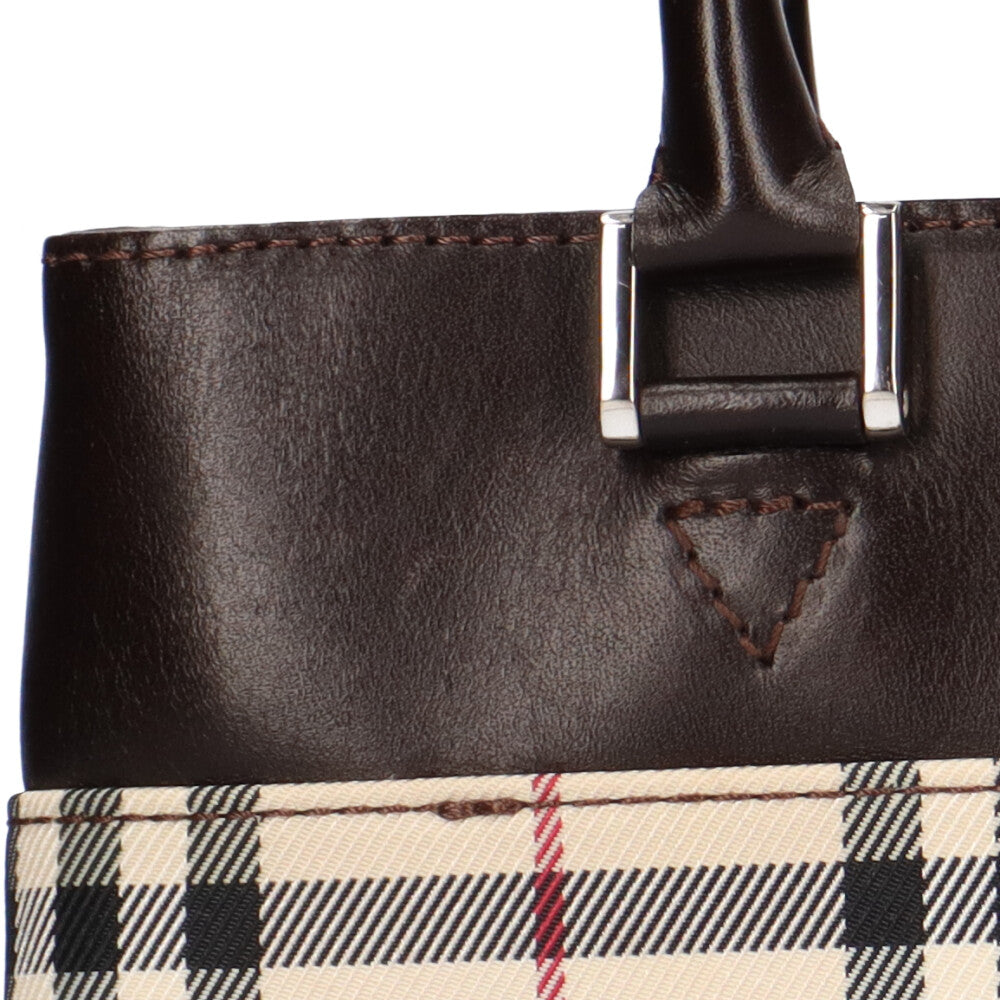 バッグ BURBERRY NovaCheck Tote Bag Canvas Beige Burberry Nova Check Shoulder Bag Canvas Beige Women's Used [36