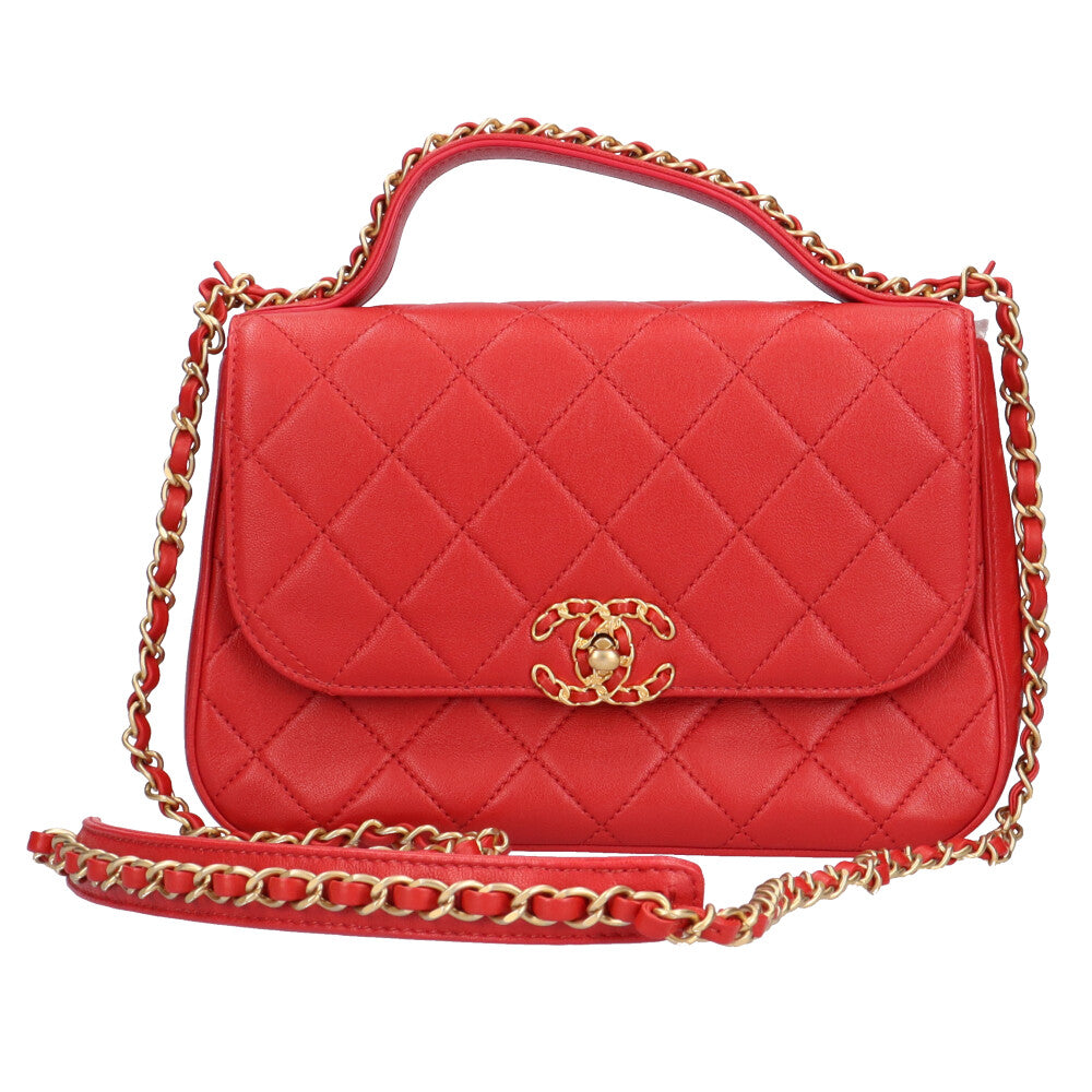 シャネル CHANEL トップハンドルフラップバッグ マトラッセ ショルダー 