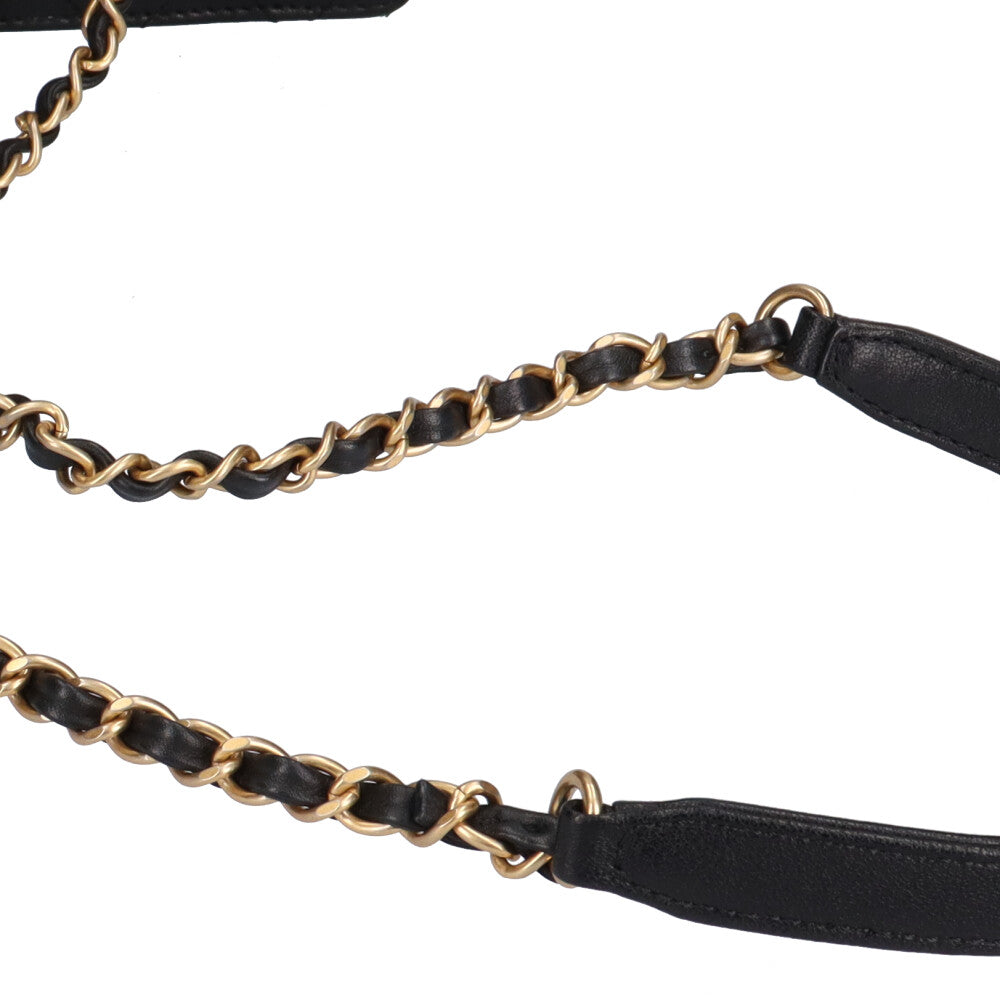 CHANEL シャネル マトラッセ パールチェーン　ショルダーバッグ ラムスキン シャネル CHANEL パールチェーンショルダー マトラッセ