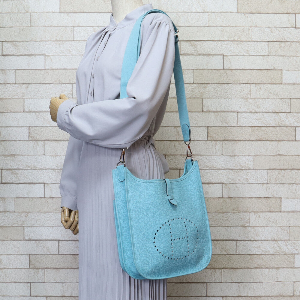 ✨新品展示品✨HERMES エブリン3 PM❤️ショルダーバッグ♪人気のブルー HERMES（エルメス） エブリンIII PM ショルダーバッグ レザー ブルー