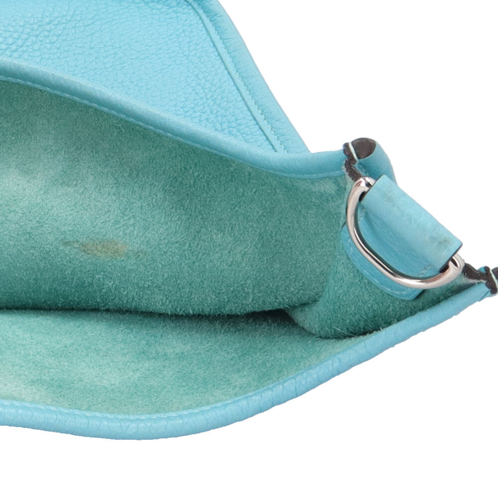 HERMES エルメス エブリンⅢPM ショルダーバッグ レザー ブルー